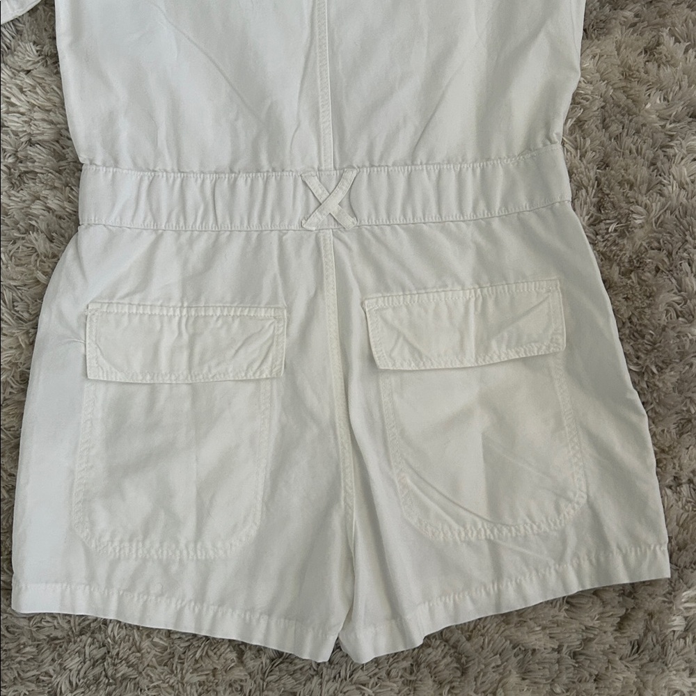 Zara White Button-Up Romper - Picture 6 of 7